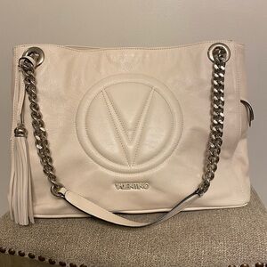 💯VALENTINO BY MARlO VALENTINO SLOCHY SHOULDER TOTE BAG ON CHAIN